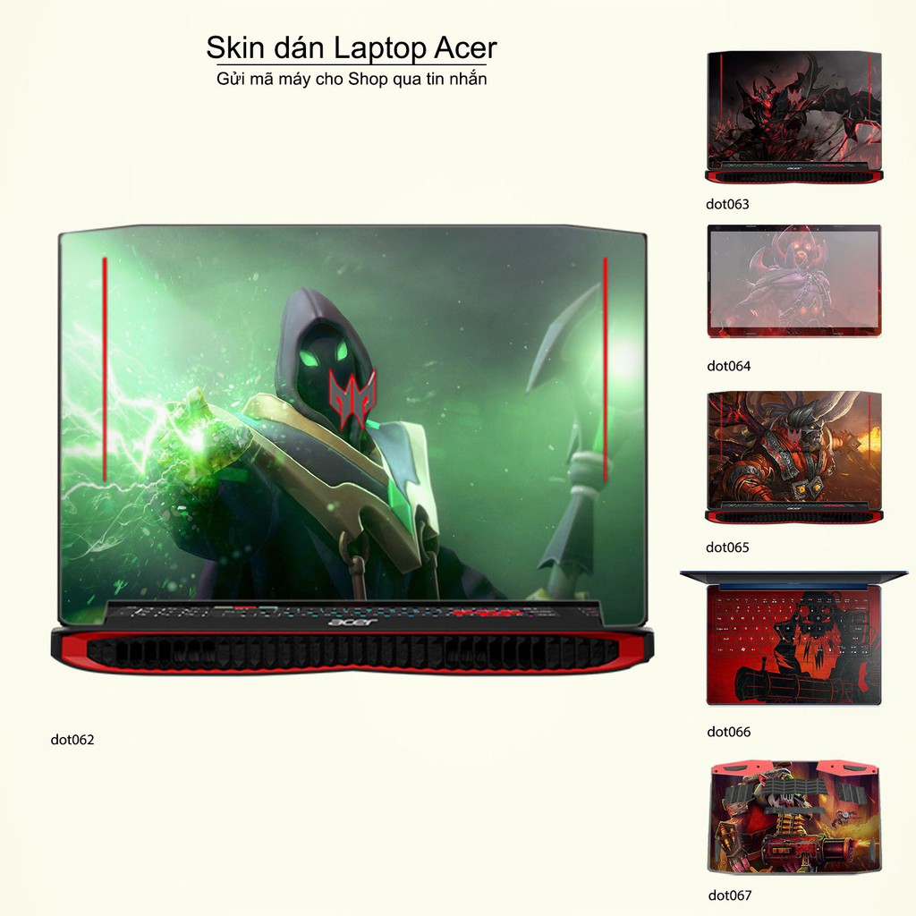 Skin dán Laptop Acer in hình Dota 2 nhiều mẫu 11 (inbox mã máy cho Shop)