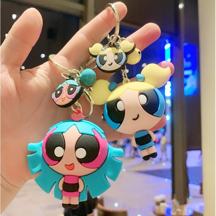 Móc Khóa Silicon Hình Nhân Vật Hoạt Hình Powerpuff Girls