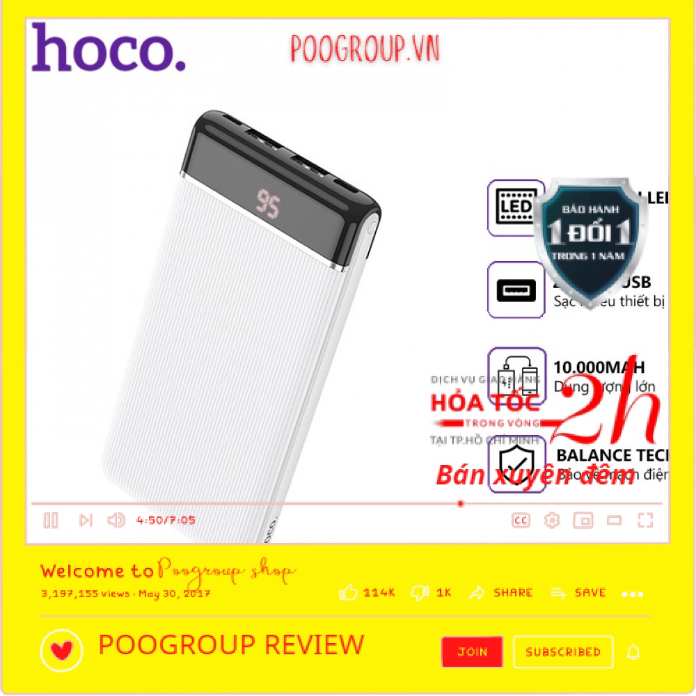 &lt;chính hãng&gt;Sạc dự phòng hoco J59 10.000 mAh Bảo Hành 12 tháng