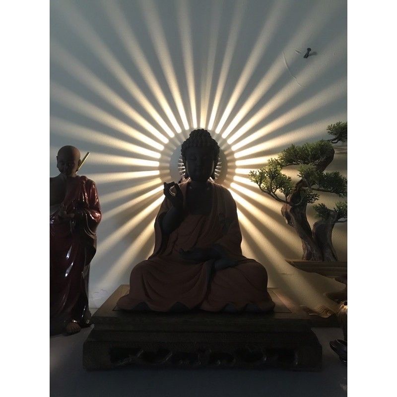 Đèn LED Hào Quang Phật Thất Sắc_D8cm×H7cm