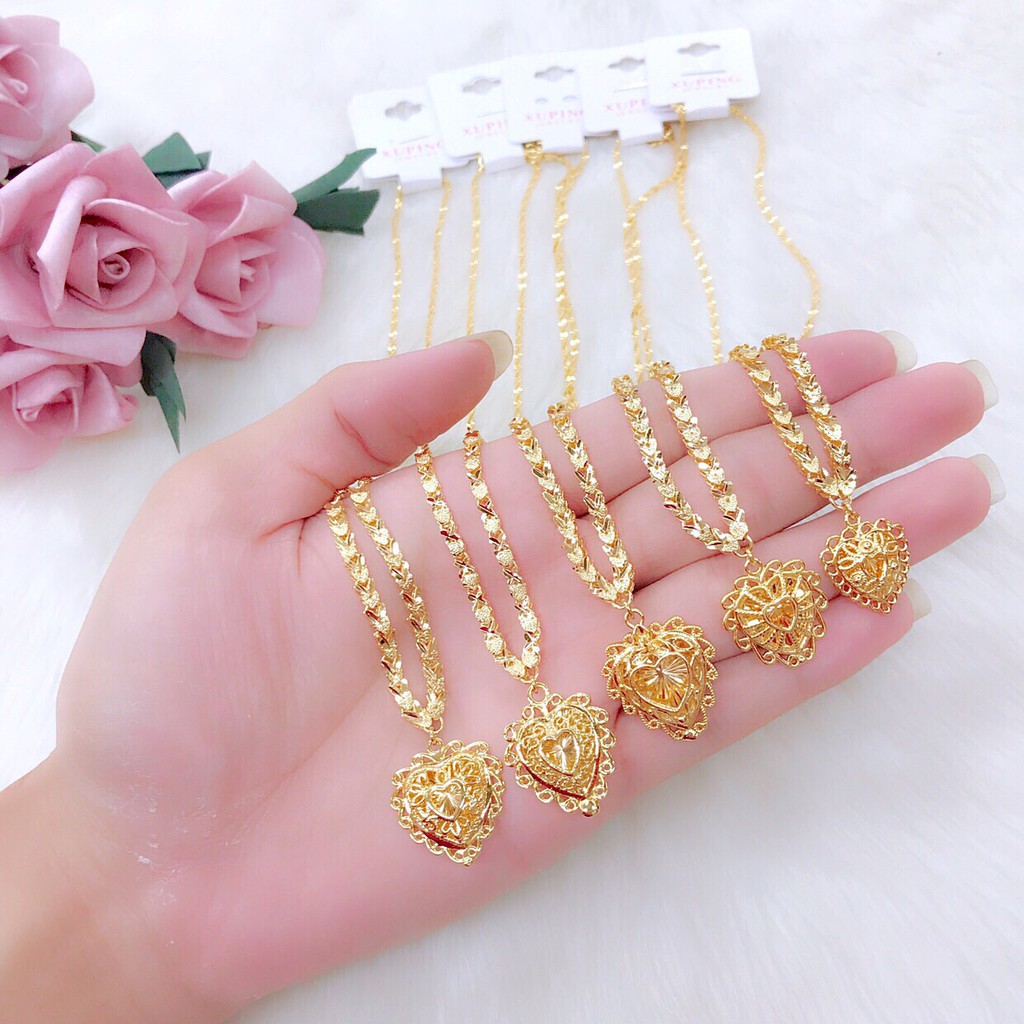 Dây chuyền nữ cưới dát vàng 24k