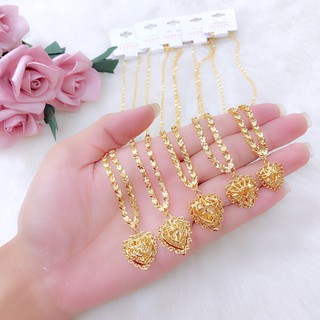 Dây chuyền nữ cưới dát vàng 24k