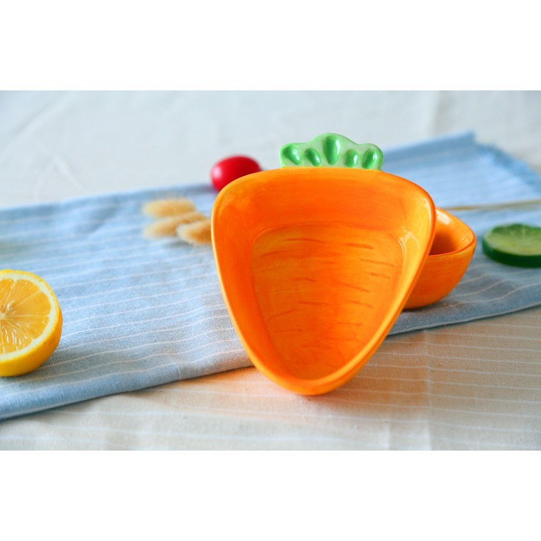 Bát ăn dặm sứ hình Cà rốt, Thỏ