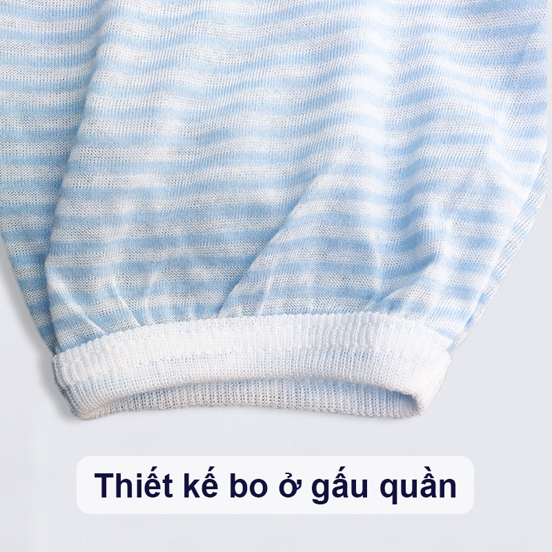 Quần chục dài cotton kẻ cho bé trai và bé gái 2-10kg chất vải đẹp mềm mịn hình thú co giãn thoải mái Baby-S – SQVN002