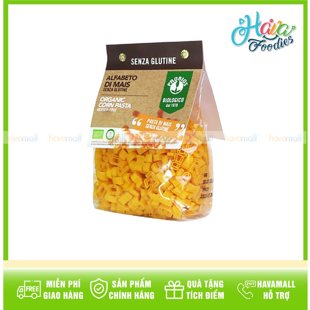 [HÀNG CHÍNH HÃNG] Nui Hữu Cơ Hình Chữ Probios 400gr - Organic Alphabet Shaped Pasta