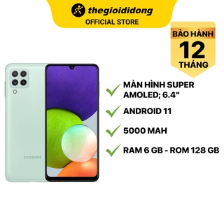 Điện thoại Samsung Galaxy A22 (6GB/128GB) màn hình 6.4" Super AMOLED pin 5000 mAh - Chính hãng BH 12 tháng