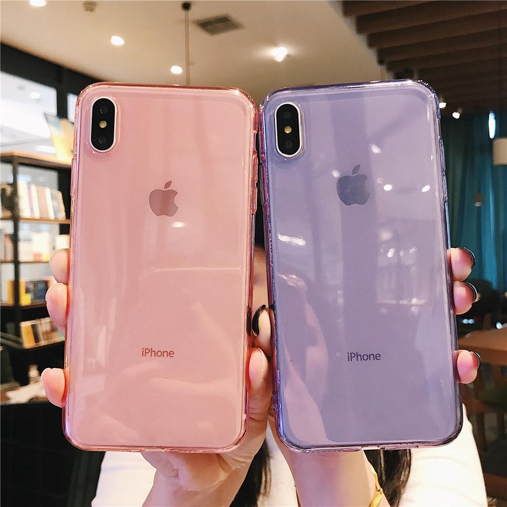 Ốp Điện Thoại Tpu Mềm Siêu Mỏng Trong Suốt 9 Màu Tùy Chọn Cho Iphonexr Xs X Xsmax 11 11pro Max 7 8 Plus 6 6s Plus