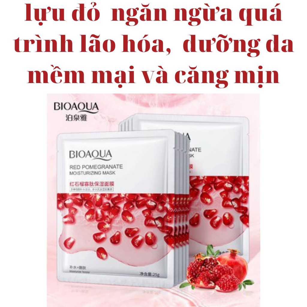 Mặt nạ dưỡng trắng da giấy cấp ẩm nước sáng da dầu giảm mụn trái cây hoa quả BIOAQUA mask - Mặt nạ hoa quả | BigBuy360 - bigbuy360.vn