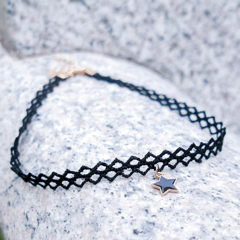 Vòng cổ choker mặt hình ngôi sao năm cánh cá tính dành cho nữ