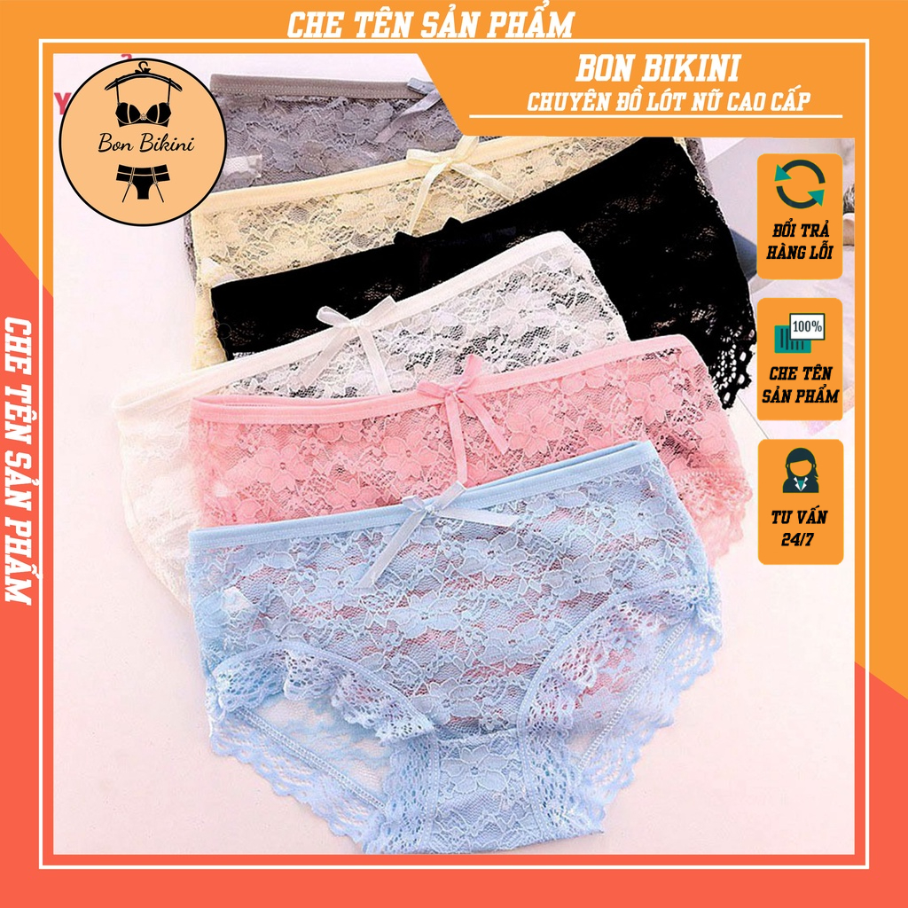 Combo 10 quần lót ren xuyên thấu gợi cảm, quần lót nữ nhiều màu thoáng khí