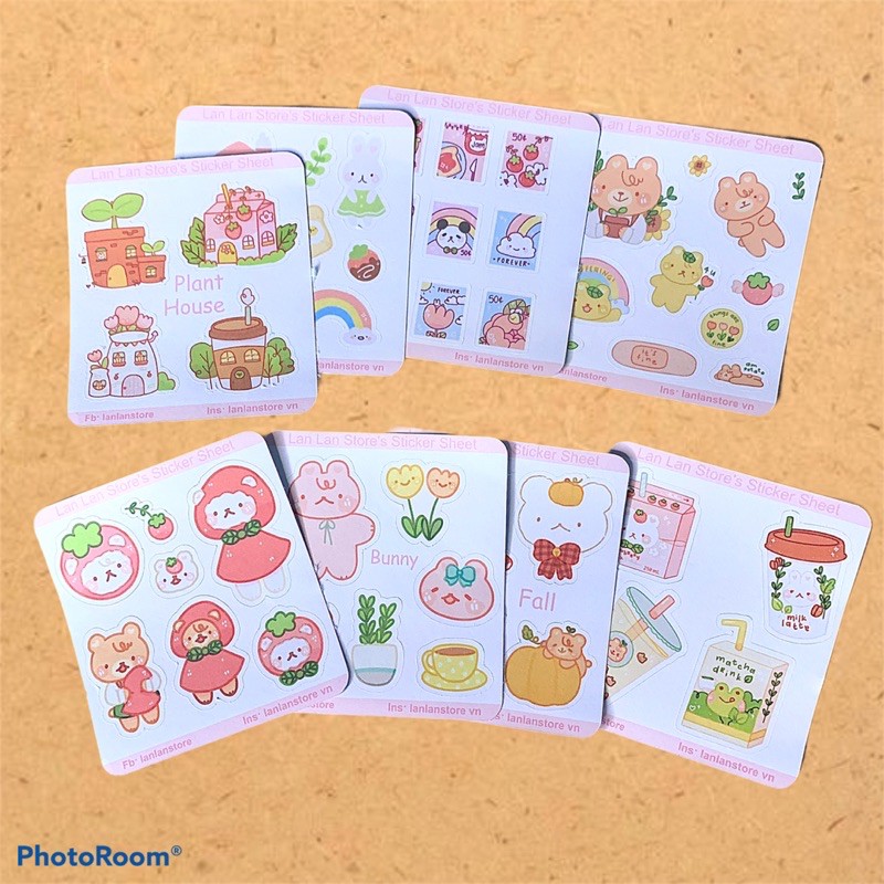 Mini Sticker/ hình dán trang trí bullet journal, sổ, scrapbook, album của lanlanstore