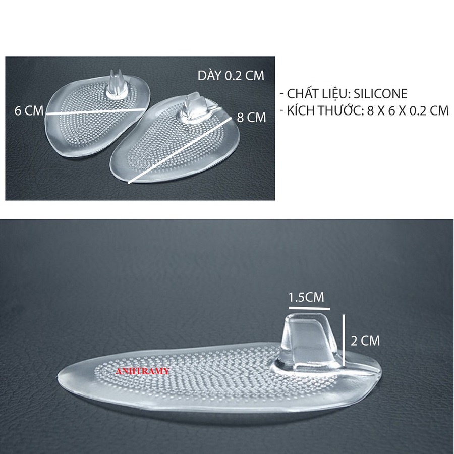 Lót silicone đệm êm ngón chân dùng mang dép kẹp giúp chống trượt - 1 cặp-PK122