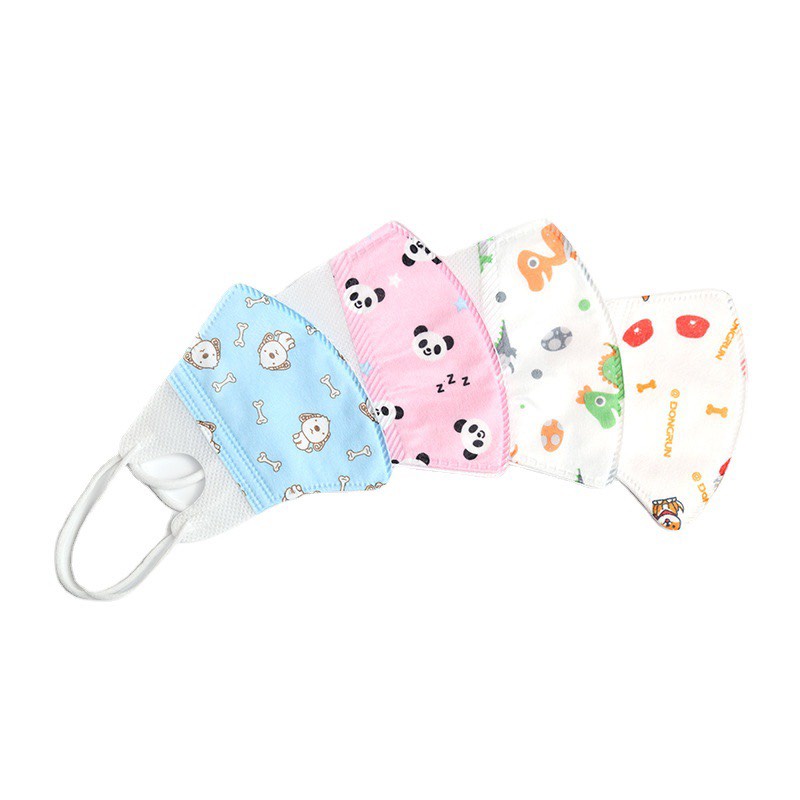 Set 5 Khẩu Trang Hàn Quốc Cho Bé In Hình Ngộ Nghĩnh Cute - Kháng Khuẩn, Chống Bụi Mịn