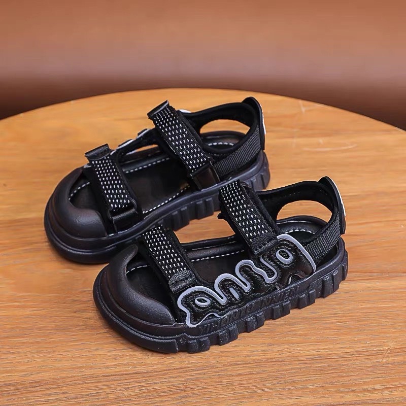 Sandal cho bé trai, bé gái- dép quai hậu cho bé có quai dán chống vấp dáng thể thao quai vải thấm mồ hôi đế mềm H05