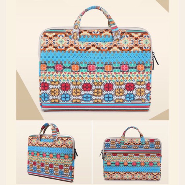 Cặp đựng laptop chống sốc hoạ tiết Floral-Tặng kèm ví nhỏ đựng sạc laptop | BigBuy360 - bigbuy360.vn