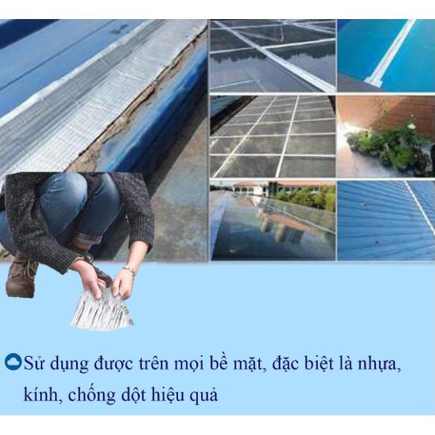 Keo chống thấm dán siêu dính chống nước rò vào vết nứt khe hở mái tôn tiện lợi rộng 5cm GD142