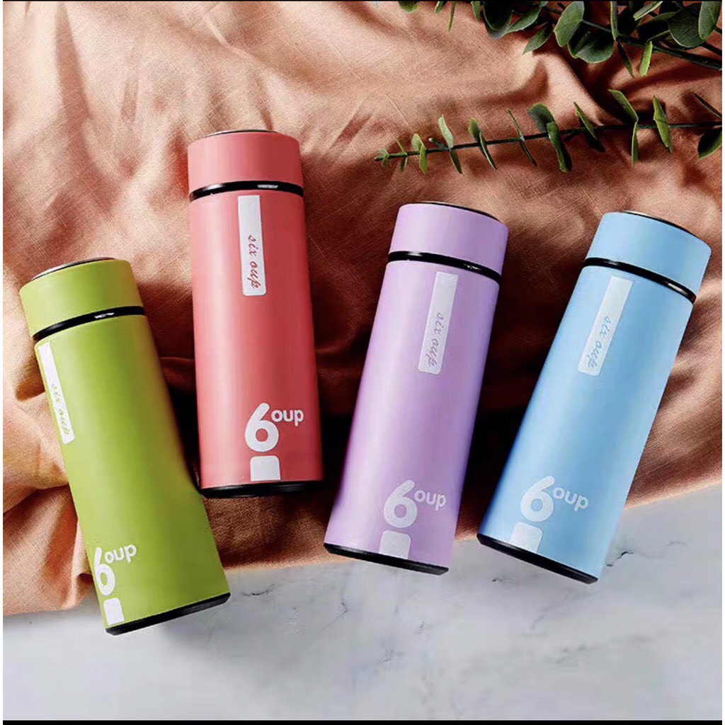 Bình Đựng Nước Giữ Nhiệt Lõi Thủy Tinh Dày Dặn  6 Up 450ml