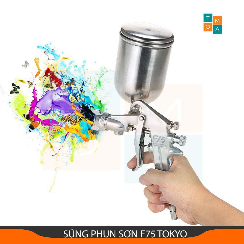 SÚNG PHUN SƠN F75 ĐẦU BÉC 1.5 - SÚNG PHUN SƠN KẺ CHỈ MINI DÙNG ĐỂ PHUN SƠN DẦU