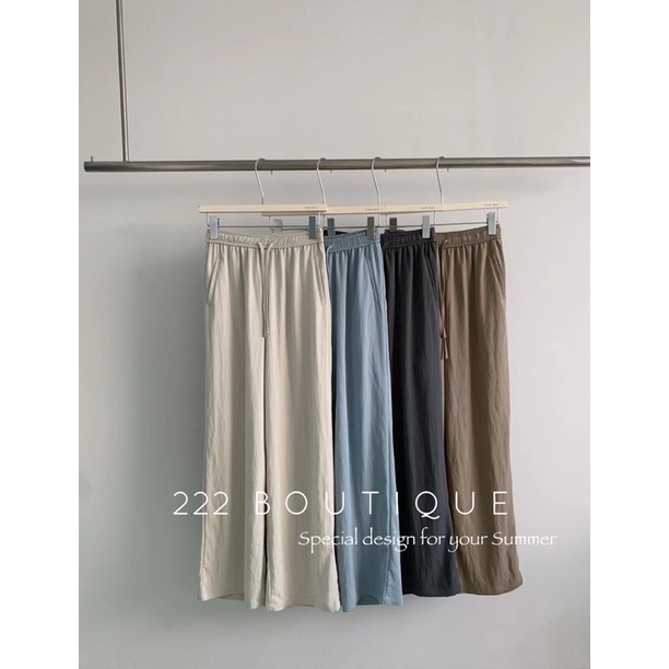 Quần lụa suông chun giải rút ET 33502