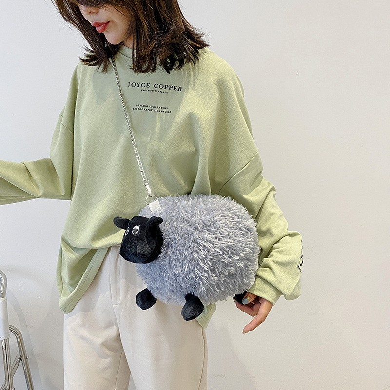 Túi Đeo Chéo Hình Thú Nhồi Bông Hoạt Hình Sáng Tạo