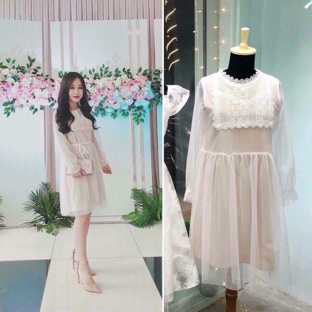 váy ren tiểu thư