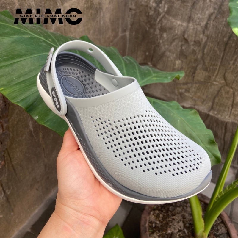 Sục Literide New 360 Clog ghi đế trắng, hàng Full box xịn xò