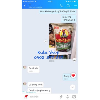 Nho Khô Hữu Cơ Sunmaid 907g