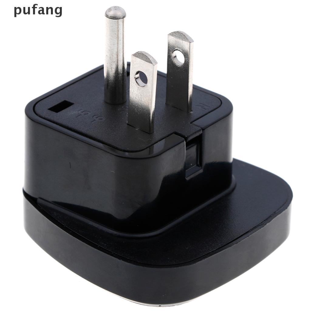 pufang Universal EU UK AU to US USA Canada AC travel power plug adapter converter .