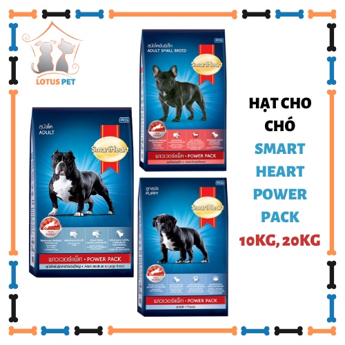 Thức ăn hạt SmartHeart Power Pack dành cho chó (Chó giống nhỏ/ Chó giống lớn/Chó con Puppy) - Bao 10kg/20kg