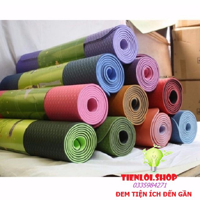 THẢM YOGA-GYM  LỚP TPE-KHÔNG TÚI-TRƠN MỊN CAO CẤP.