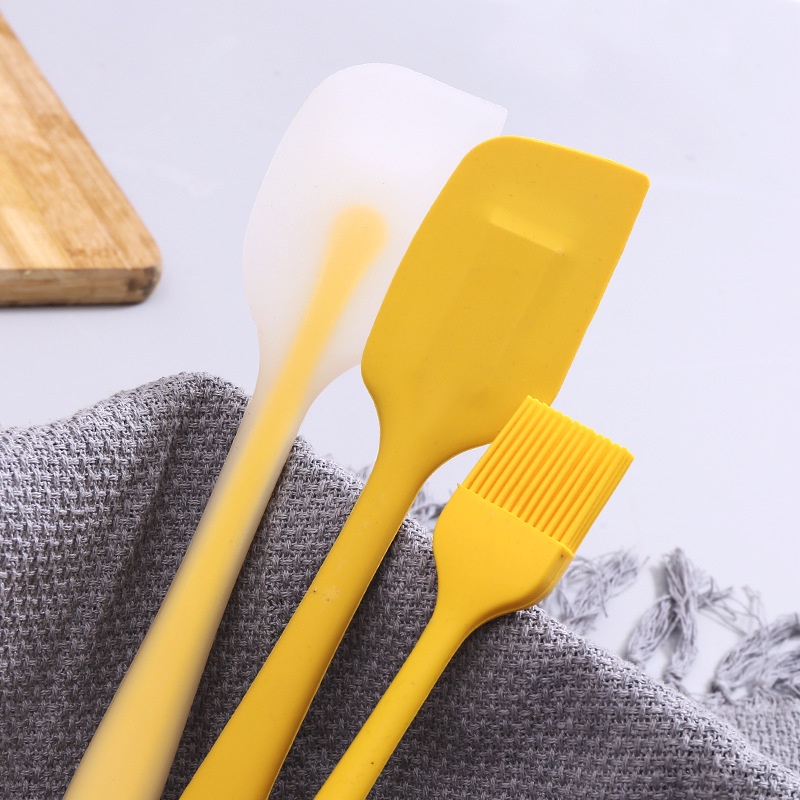 Cây Quét Bột Phết Bánh Kem Bằng Silicone, Dụng Cụ Trộn Bột Phới Vét Bột