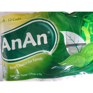 GIẤY VỆ SINH AN AN 1 LỐC 12 CUỘN