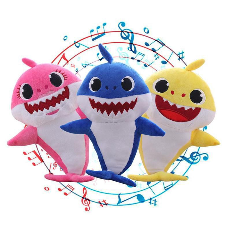 Gấu Bông Baby Shark - Cá Mập thú nhồi bông vải co dãn cao cấp