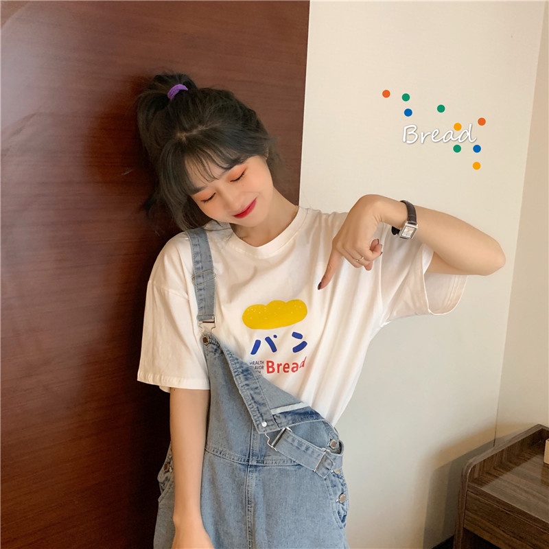 Áo thun tay ngắn cổ tròn dáng ôm thời trang mùa hè phong cách Hàn Quốc dành cho nữ