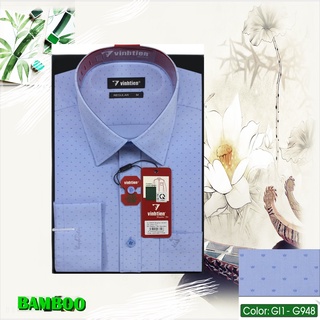 Áo sơ mi dài tay vĩnh tiến dáng regular bamboo g948