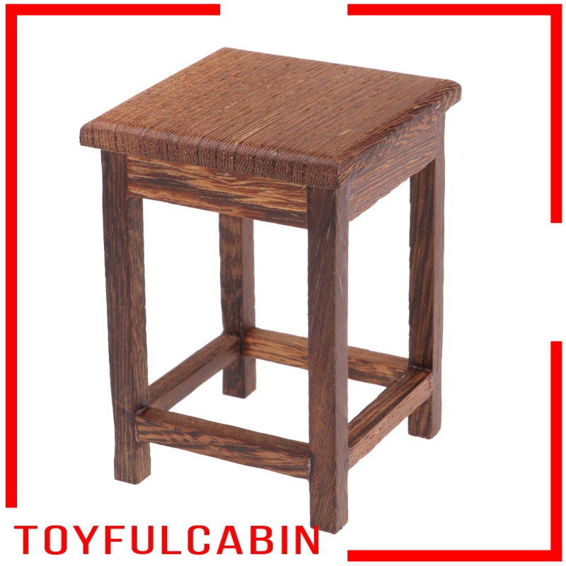 Bộ Bàn Ghế Ngồi Màu Trơn Phong Cách Vintage Cho Nhà Búp Bê