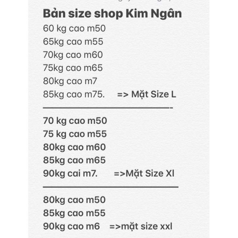 Sét Nơ Lưng Bigsize (60kg-&gt;90kg)