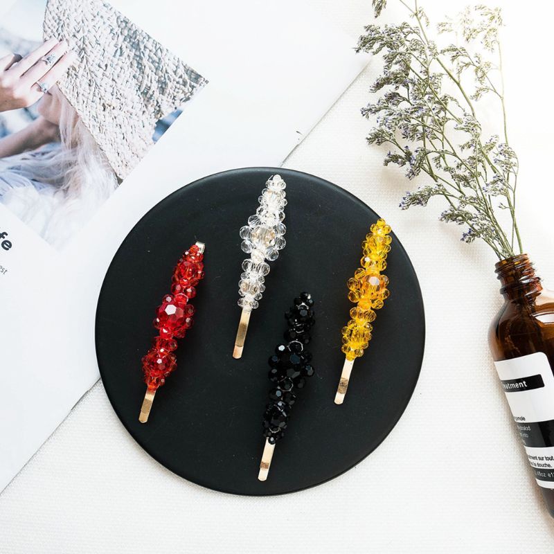 Kẹp Tóc Hình Hoa Bằng Hợp Kim Kim Loại Một Kiểu Bất Đối Xứng Cho Nữ