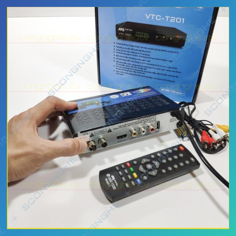 Đầu thu kỹ thuật số DVB T2 VTC T201 truyền hình mặt đất  - BH 12 tháng