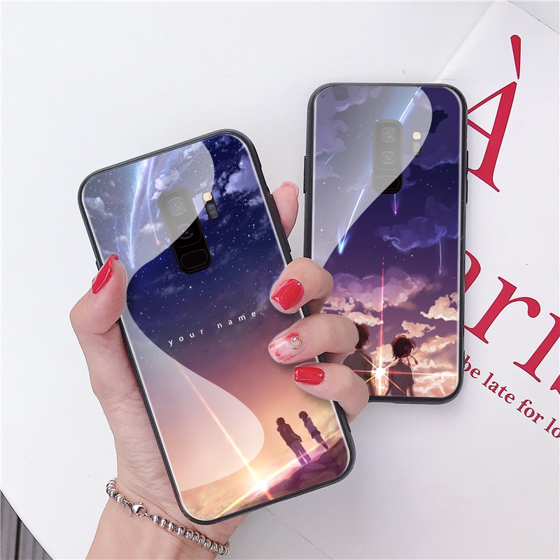 Ốp Điện Thoại Mặt Kính In Hình Anime Your Name 1 Cho Samsung A10 A20 A30 A40 A50 A60 A70 A51 A71 A81 Mã 125ypj