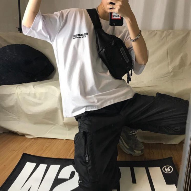 Áo thun tay lỡ unisex, áo phông tay lỡ form rộng, áo thun A304 | BigBuy360 - bigbuy360.vn