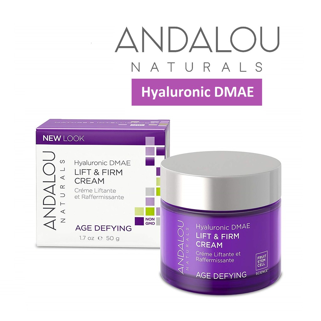 Kem nâng cơ mặt và làm săn chắc da ANDALOU NATURALS Hyaluronic DMAE LIFT &amp; FIRM cream - 50g