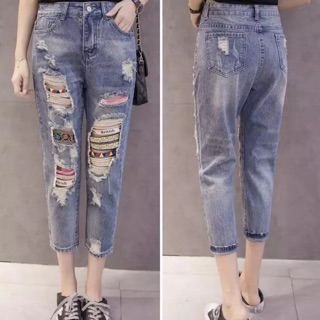 ☀️QUẦN QJR09 BAGGY BÒ RÁCH THỔ CẨM