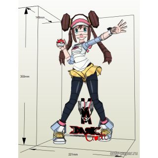 Mô hình giấy anime girl Mei(Rosa) Pokemon Trainer