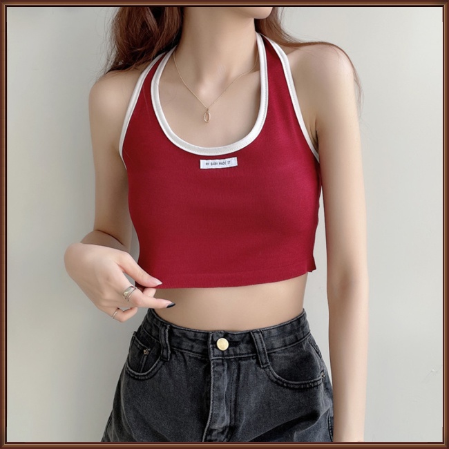 Áo Dệt Kim Hai Dây Dáng Ôm Thoáng Khí Thời Trang Dành Cho Nữ