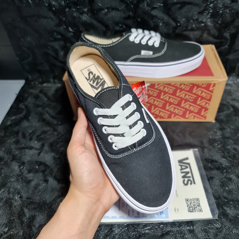 [Ảnh Thật + Video] Giày Vans Classic Authentic Black || Giày Vans Authentic Đen