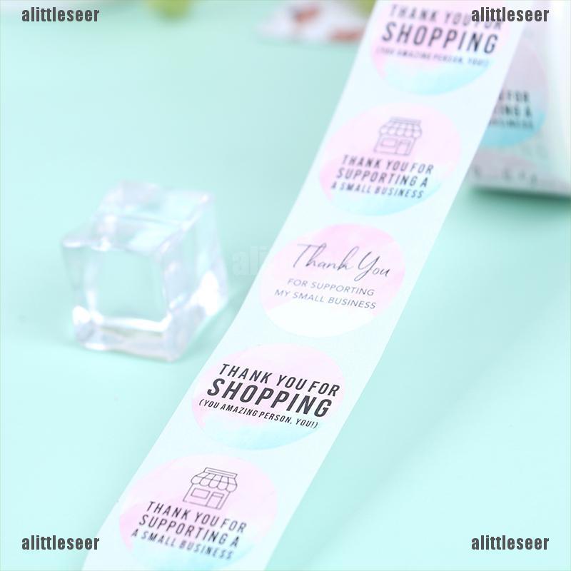 Nhãn Dán Giấy In Chữ Thank You Dùng Trang Trí Gói Hàng Tiện Dụng