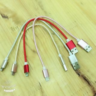 Cáp sạc dây dù ngắn 30cm iphone và androi