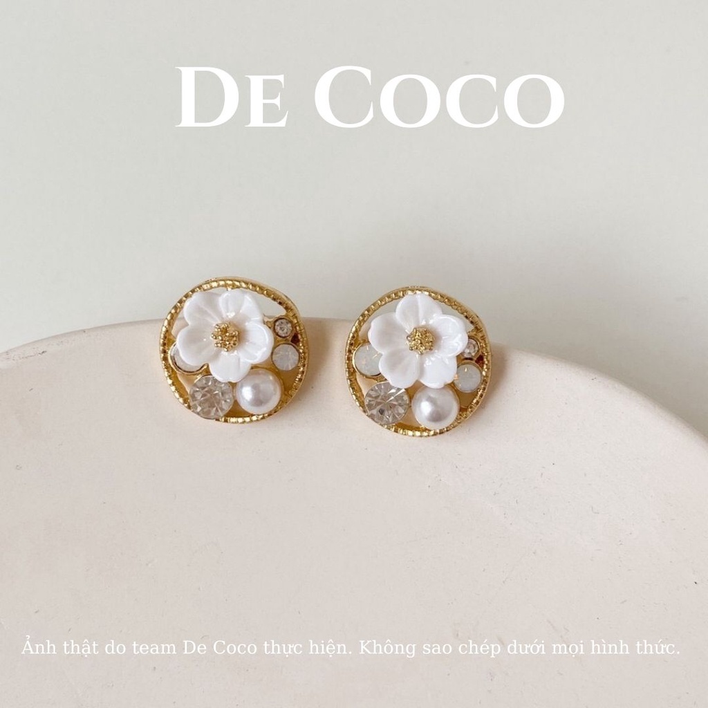 Bông tai hoa đính đá Daisy decoco.accessories