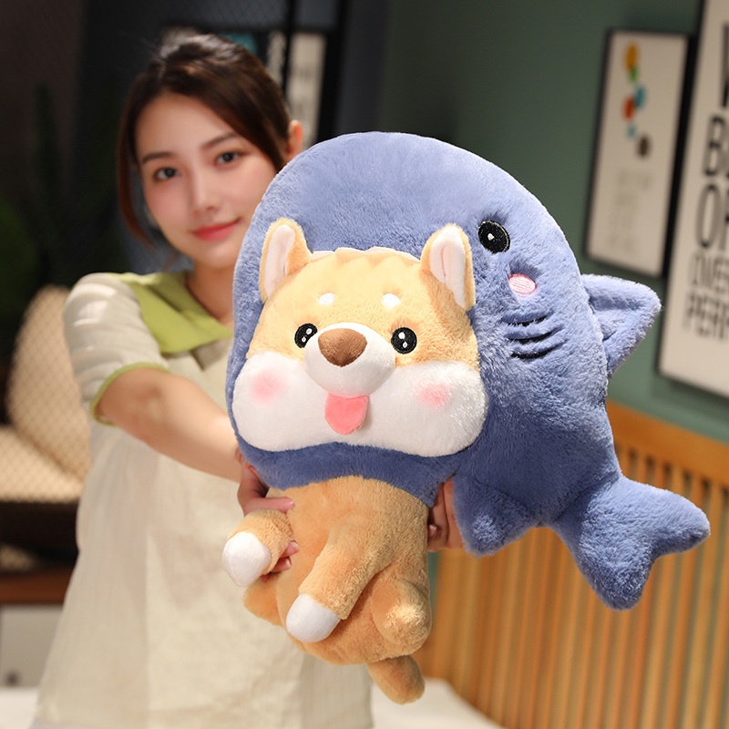 Cá mập &amp; ChóĐồ chơi nhồi bông Mềm Mại Hình Chú Chó Shiba Inu / Cá Mập Dễ Thương Trang Trí Giường Ngủ / Ghế Sofa / Bạn Gái